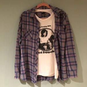 Led Zeppelin Tank Top and Flannel Set